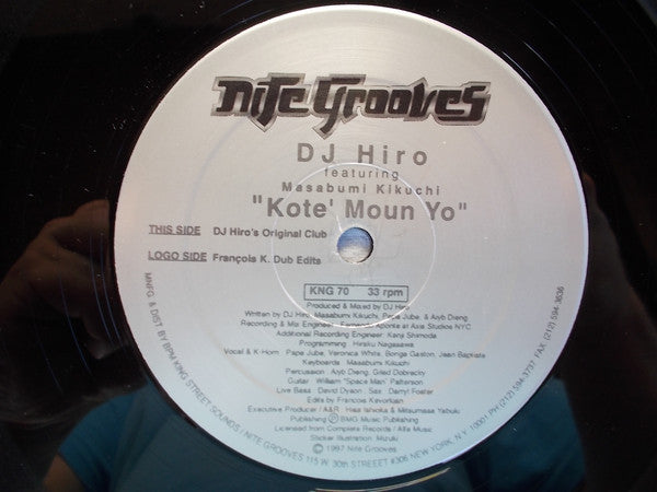 DJ Hiro Featuring Masabumi Kikuchi : Koté Moun Yo (12")