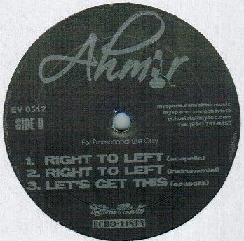 Ahmir : Right To Left (12", Promo, Col)