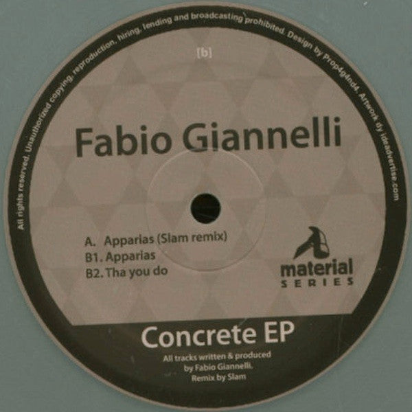 Fabio Giannelli : Concrete EP (12", EP, Gre)