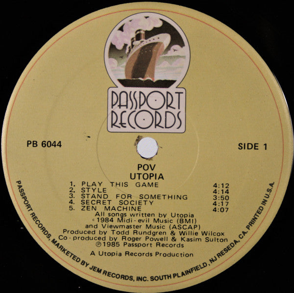 Utopia (5) : POV (LP, Album, Hub)