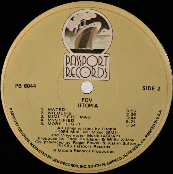 Utopia (5) : POV (LP, Album, Hub)