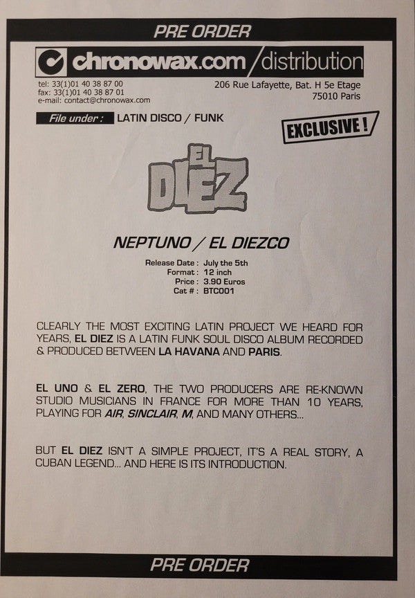 El Diez : Neptuno / El Diezco (12")