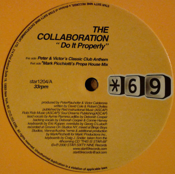 The Collaboration : Do It Properly (2x12")