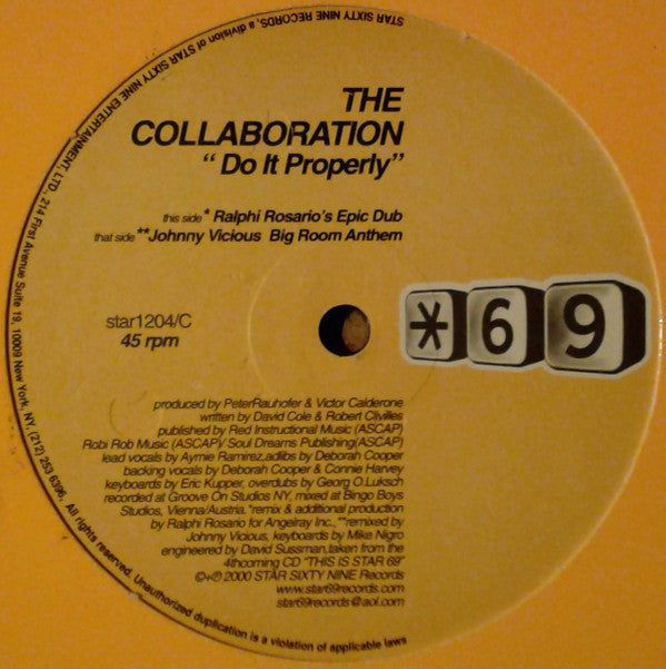 The Collaboration : Do It Properly (2x12")