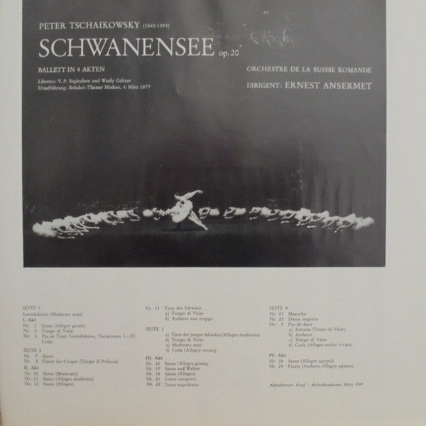 Tschaikowsky* : Orchestre de la Suisse Romande*, Ernest Ansermet : Schwanensee-Ballett (2xLP, RM + Box)