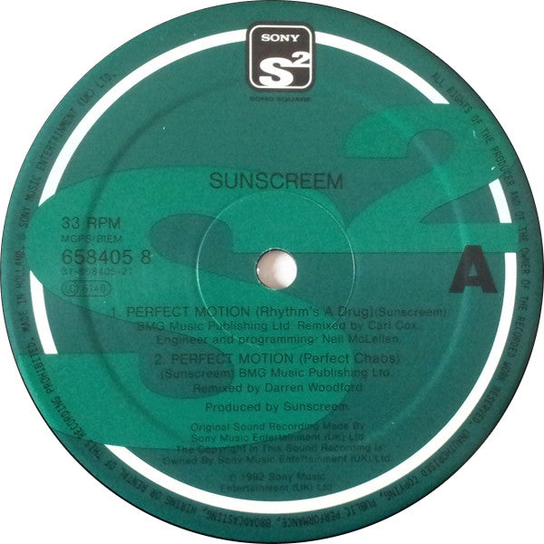 Sunscreem : Perfect Motion Remixes (12", Single)