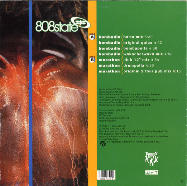 808 State : Bombadin (12", Maxi)