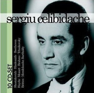 Sergiu Celibidache : 10 CD-Set / Shostakovich • Hindemith • Beethoven • Haydn • Mozart • Brahms • Tchaikovsky • Britten • Mendelssohn Bartholdy (10xCD + Box, Comp)