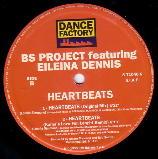 B.S. Project Featuring Eileina Dennis : Heartbeats (12")