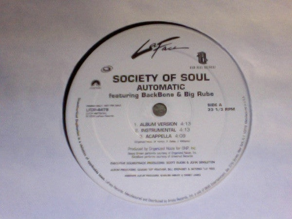 Society Of Soul / Fulanito : Automatic / Serenata Negra (12", Promo)