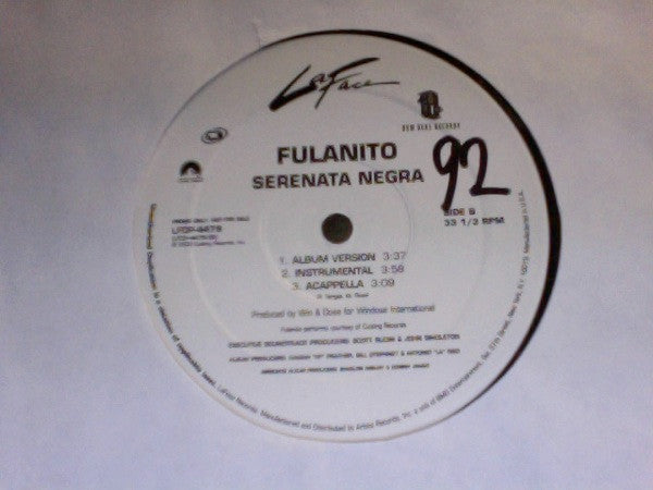 Society Of Soul / Fulanito : Automatic / Serenata Negra (12", Promo)