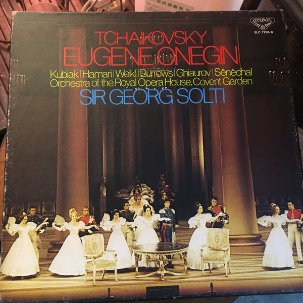 Pyotr Ilyich Tchaikovsky, Bernd Weikl • Teresa Kubiak • Stuart Burrows • Julia Hamari • Nicolai Ghiaurov • Michel Sénéchal, John Alldis Choir, Orchestra Of The Royal Opera House, Covent Garden, Georg Solti : Eugene Onegin (3xLP, Album, Promo + Box)