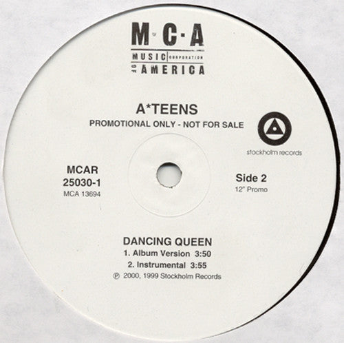 A*Teens : Dancing Queen (12", Single, Promo)