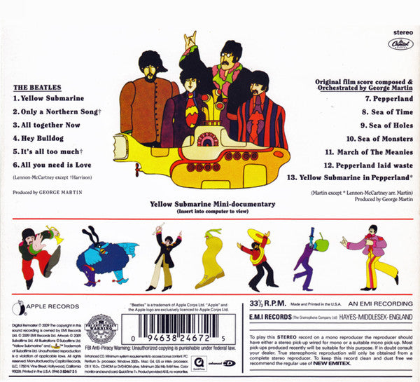 The Beatles : Yellow Submarine (CD, Album, Enh, RE, RM)