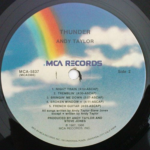 Andy Taylor : Thunder (LP, Album)