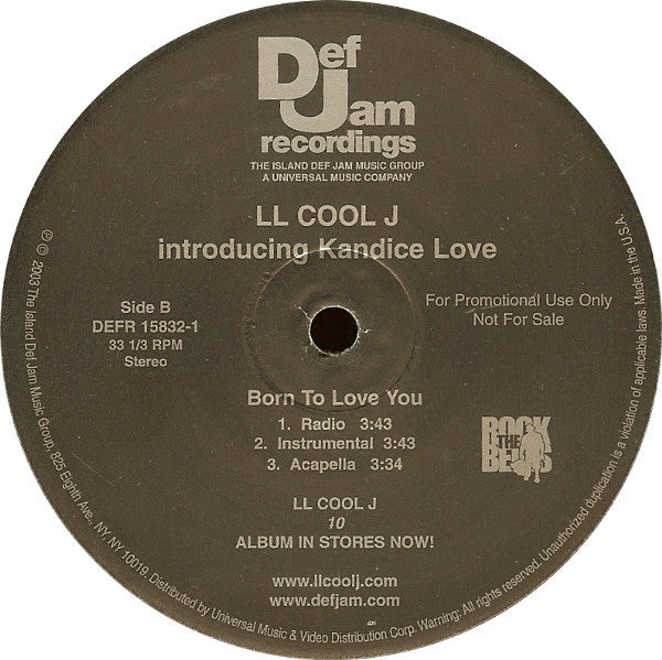 LL Cool J Introducing Kandice Love : Amazin' (12", Single, Promo)