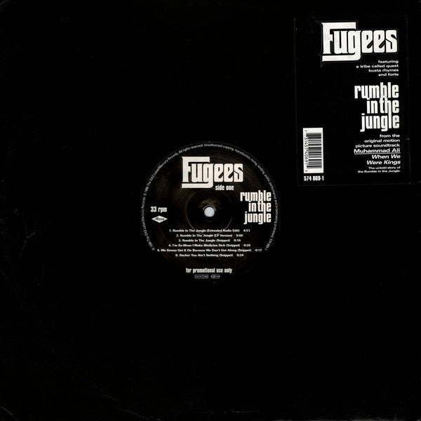 Fugees Featuring A Tribe Called Quest, Busta Rhymes And John Forte : Rumble In The Jungle (12", Promo, Bla)