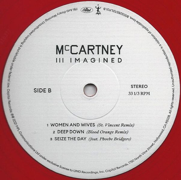 Paul McCartney : McCartney III Imagined (2xLP, Album, Ltd, Red)