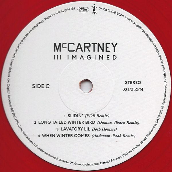 Paul McCartney : McCartney III Imagined (2xLP, Album, Ltd, Red)