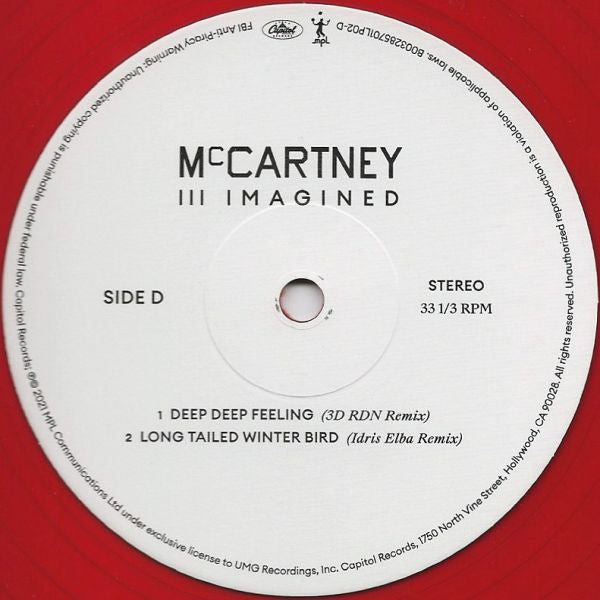 Paul McCartney : McCartney III Imagined (2xLP, Album, Ltd, Red)