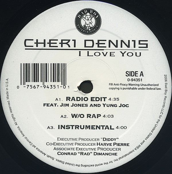 Cheri Dennis : I Love You (12")