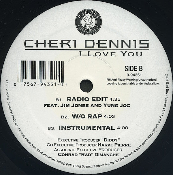 Cheri Dennis : I Love You (12")