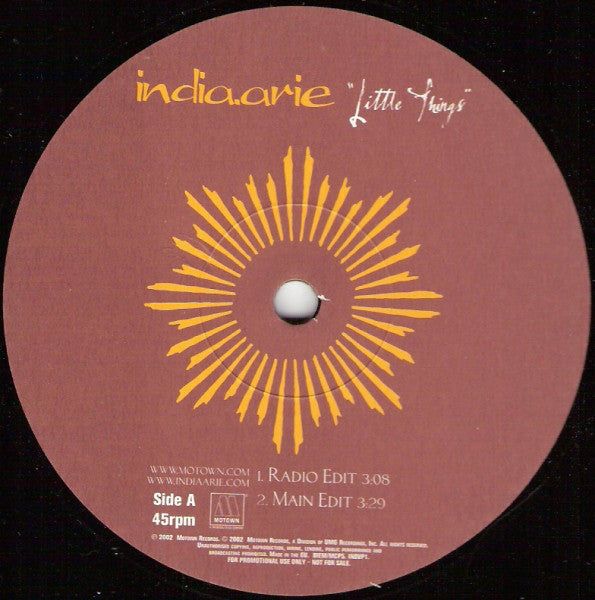 India.Arie : Little Things (12", Promo)