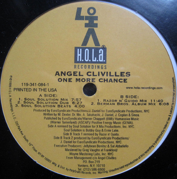 Angel Clivilles : One More Chance (12")