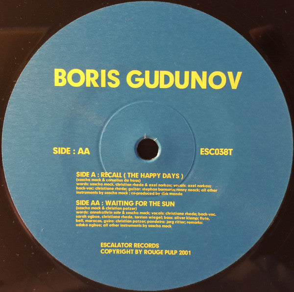 Boris Godunov : Recall (The Happy Days) / Waiting For The Sun (12")