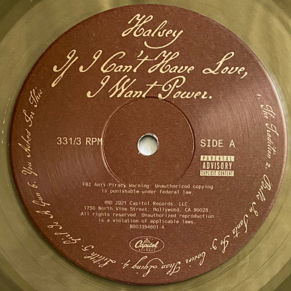 Halsey : If I Can’t Have Love, I Want Power (LP, Album, Gre)