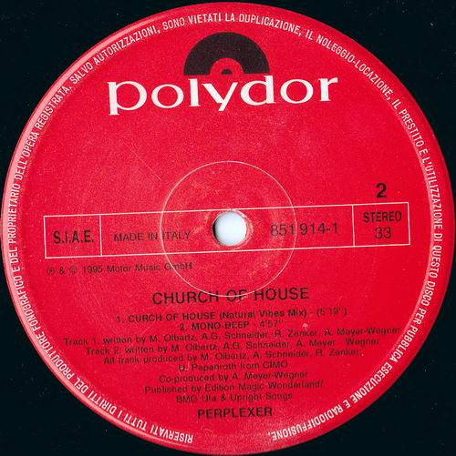 Perplexer : Church Of House (12")