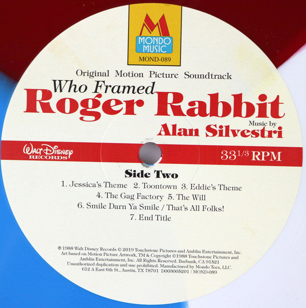 Alan Silvestri : Who Framed Roger Rabbit (Original Motion Picture Soundtrack) (LP, RE, TRI)