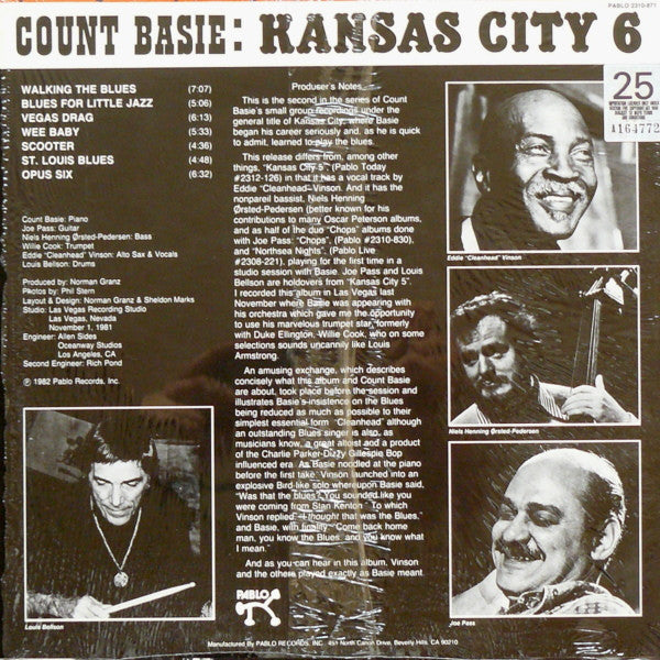 Count Basie 6 : Kansas City (LP, Album)