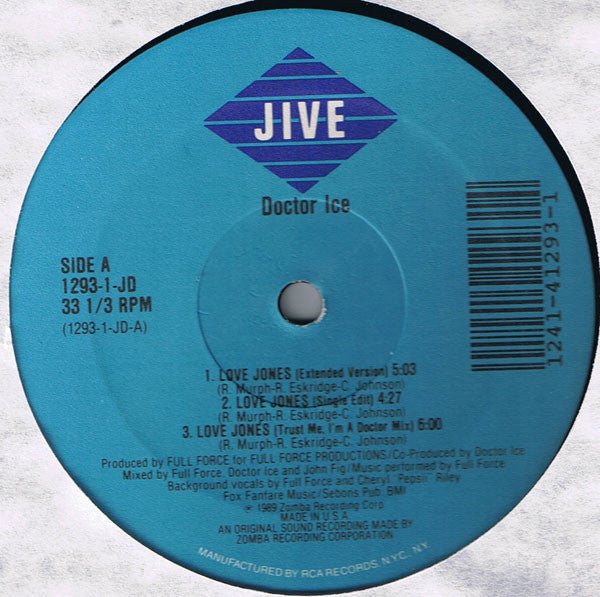 Doctor Ice : Love Jones (12")