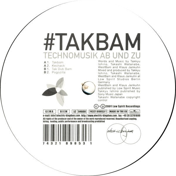 TakBam : Technomusik Ab Und Zu (12")