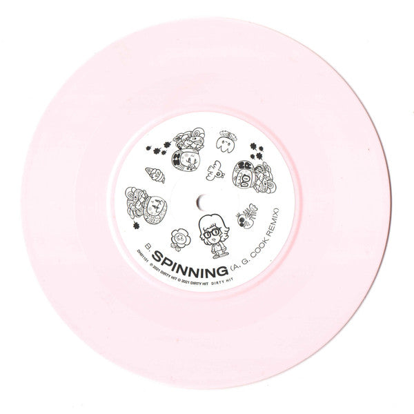 No Rome Featuring Charli XCX & The 1975 : Spinning (7", Single, Ltd, Pin)