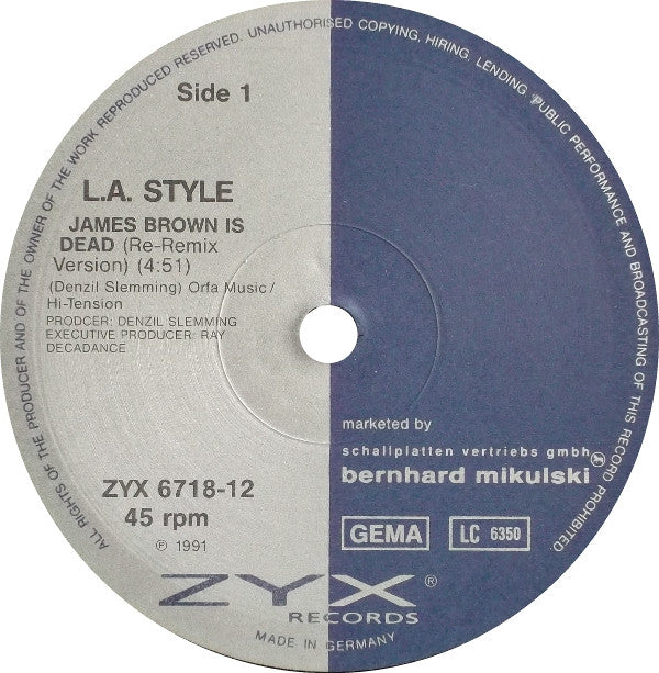 L.A. Style : James Brown Is Dead (Re-Remix) (12")