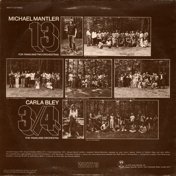 Michael Mantler / Carla Bley : 13 & 3/4 (LP, Album)