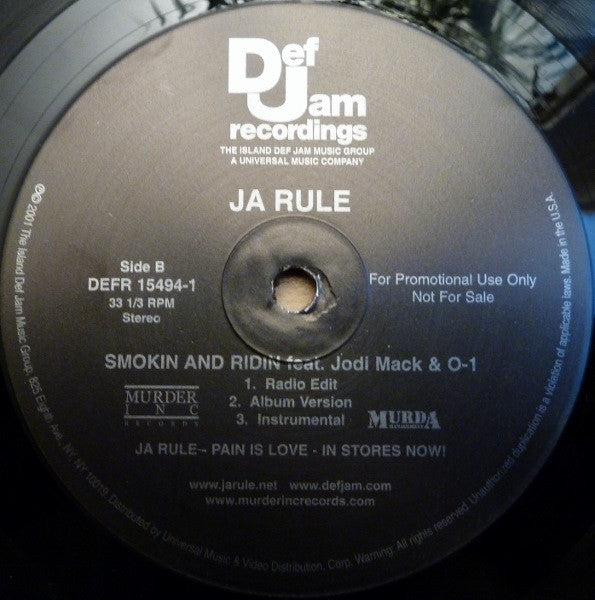 Ja Rule : Down A** Chick (12", Single, Promo)