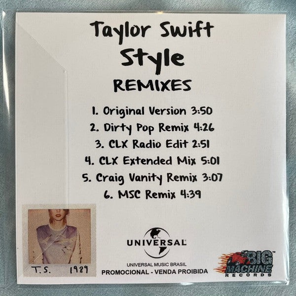 Taylor Swift : Style Remix (CD, Promo)