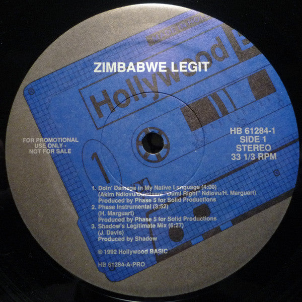 Zimbabwe Legit : Doin' Damage In My Native Language (12", RE)