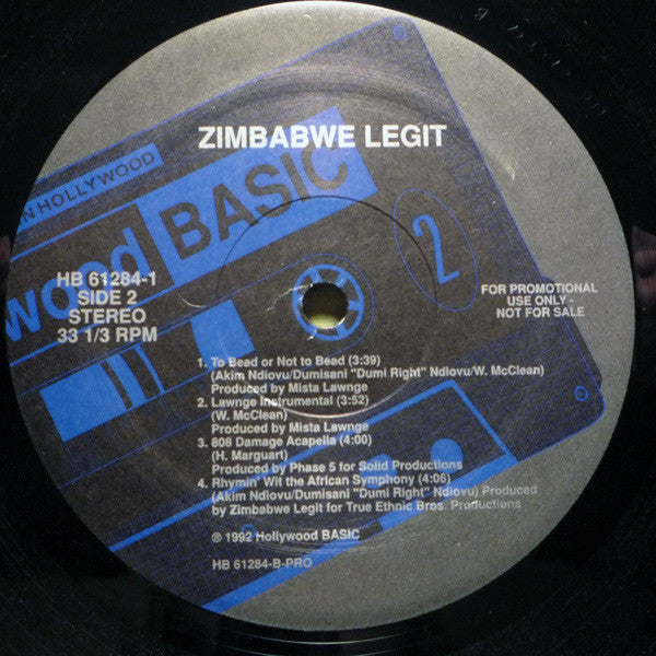 Zimbabwe Legit : Doin' Damage In My Native Language (12", RE)