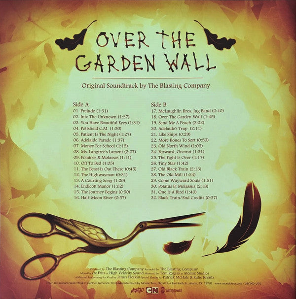 The Blasting Company* : Over The Garden Wall (LP, Album, RP, Yel)