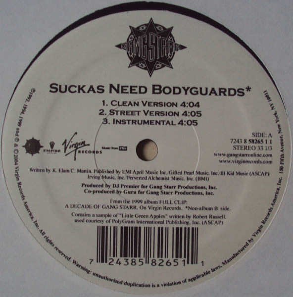 Gang Starr : Suckas Need Bodyguards / The ? Remains (12", RE)