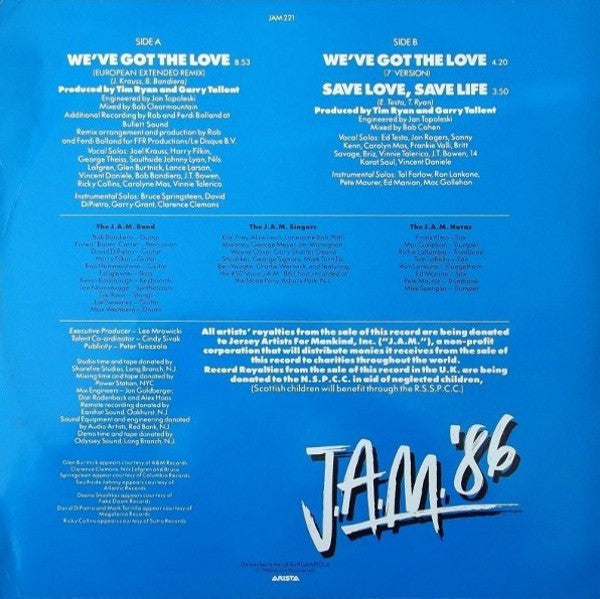 Jersey Artists For Mankind : We've Got The Love (12")