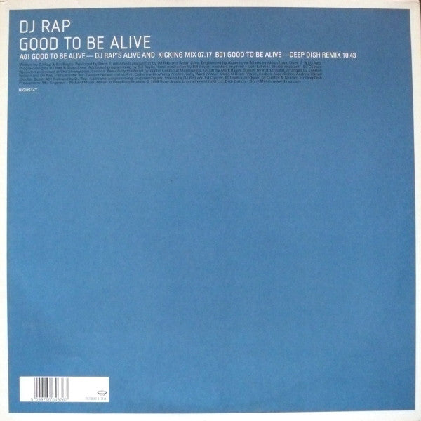 DJ Rap : Good To Be Alive (12")