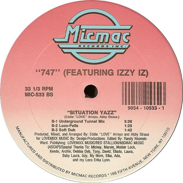 747 (3) Featuring Israel Ortiz : Situation Yazz (12", Maxi)