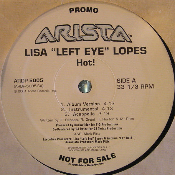 Lisa "Left Eye" Lopes : Hot! / The Block Party (12", Promo)