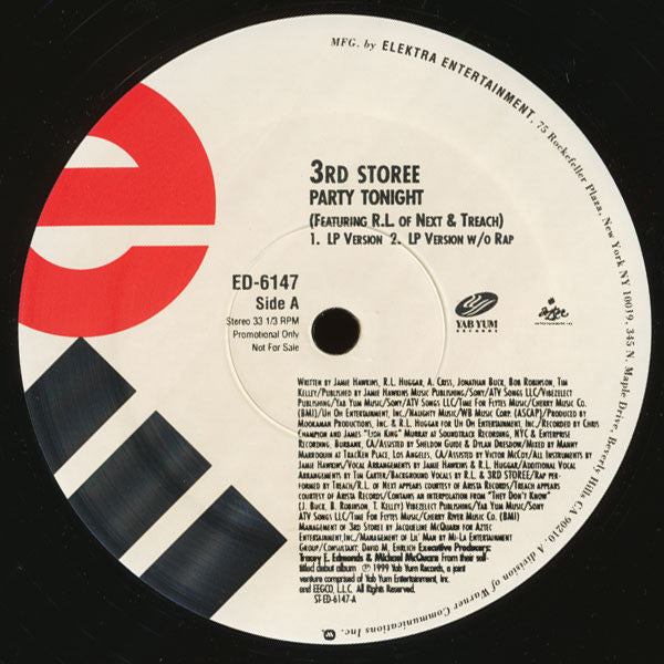 3rd Storee : Party Tonight (12", Promo)