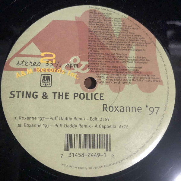 Sting & The Police Featuring Pras Michel : Roxanne '97 (Puff Daddy Remix) (12")